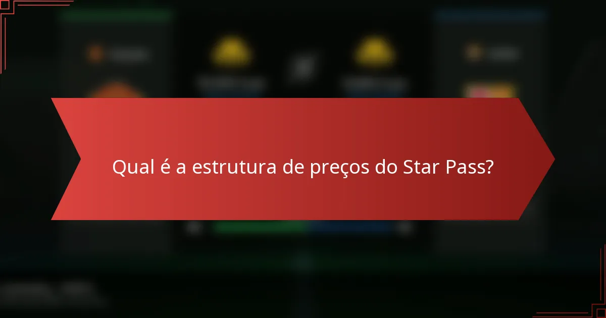 Qual é a estrutura de preços do Star Pass?